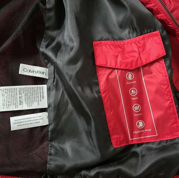 Calvin Klein Red medium packable shell jacket - Picture 4 of 5